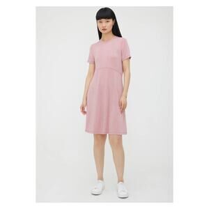 Kit+Ace Heathered Pink Short Sleeve Devon Tee Dress Sz.M
